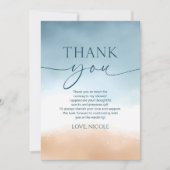 オールイシーズラブ海ビーチショアブライダルシャワー サンキューカード (正面)