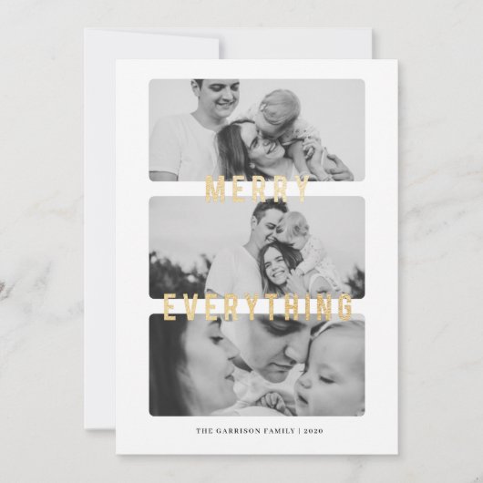 オールイメリールゴールドフォイルホリデーカード 案内状 (正面)