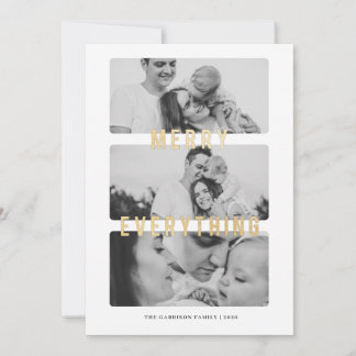 オールイメリールゴールドフォイルホリデーカード 案内状