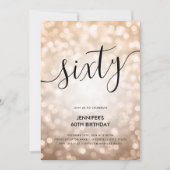 オールイモダンンワンバラ金ゴールドライト60誕生日 招待状 (正面)