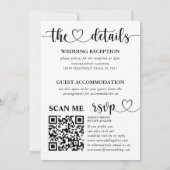 オールイモダンンワンブラック&ホワイト結婚ズ 招待状 (裏面)