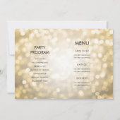 オールイモダンンワン金ゴールドグリッターライト60誕生日 招待状 (裏面)