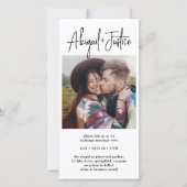 オールイモダンンワンQR RSVPフォト結婚式招待状 案内状 (正面)