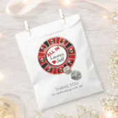 オールインカジノチップラスベガススタイルウェディング フェイバーバッグ (クリップ留めされた状態)