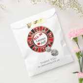 オールインカジノチップラスベガススタイルウェディング フェイバーバッグ (封をした状態)