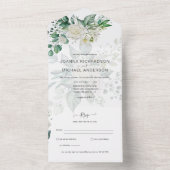 オールインクルーシブホワイトローゼウディングアグレクトRSVP オールインワン招待状 (内側)