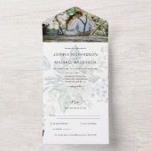 オールインクルーシブホワイトローゼスティアオフRSVP 結婚's オールインワン招待状 (内側)