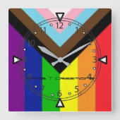 オールインクルーシブ スクエア壁時計 (正面)