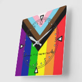 オールインクルーシブ スクエア壁時計 (傾斜)