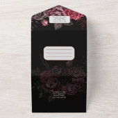 オールインクルーシブ バーガンディ ブラック ゴシック ローズ RSVP オールインワン招待状 (外側)