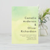 オールイングラデーション1バジェットレモンライム結婚式の誘い 招待状 (スタンド正面)
