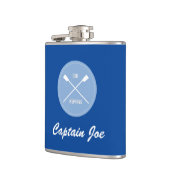 オールインスパイアのスポーツプンパーソナライズされたロー フラスク (左)