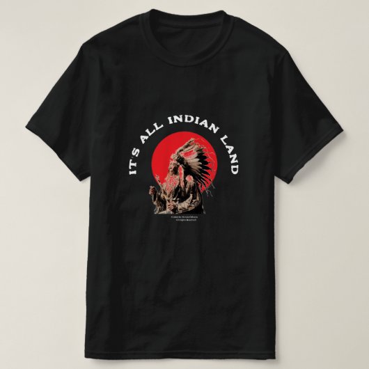 オールインディアンランド先住民アメリカンTシャツ Tシャツ (デザイン正面)