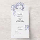 オールインワンのウィステリア水彩招待状 オールインワン招待状 (内側)