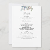 オールインワンのエレガントな野生の花のブライダルウェディング 招待状 (裏面)