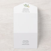 オールインワンのグリーナリー・ウォーターカラー招待状 オールインワン招待状 (外側)