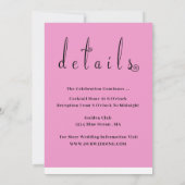 オールインワンのシンプル クラシック ウェディング 招待状 (裏面)