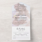 オールインワンのブラック&ホワイトの結婚式招待状 オールインワン招待状 (内側)