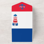 オールインワンのベビーシャワー 男の子 海事 招待状 (外側)