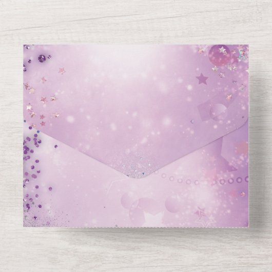 オールインワンのマスカレードパーティー招待状 オールインワン招待状 (裏面)