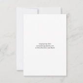 オールインワンのミニマリスト写真結婚式招待状 招待状 (裏面)