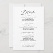 オールインワンのモダンスクリプト結婚式（ブラック＆ホワイト） 招待状 (裏面)