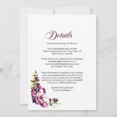 オールインワンのラスティックピンクフラワー結婚式招待状 招待状 (裏面)