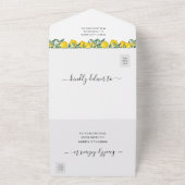 オールインワンのレモン ウェディング招待状 オールインワン招待状 (外側)