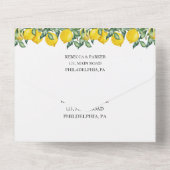 オールインワンのレモン ウェディング招待状 オールインワン招待状 (裏面)