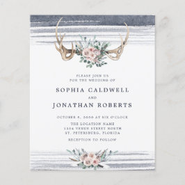 オールインワンのローズとアントラーズ ウェディング招待状