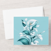 オールインワンの招待状、ブルーウェディングの出欠確認 オールインワン招待状 (裏面)