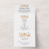 オールインワンの秋の結婚式 | ラスティックパンプキン オールインワン招待状 (内側)