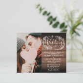 オールインワンの素朴な写真ウェディング招待状 (スタンド正面)