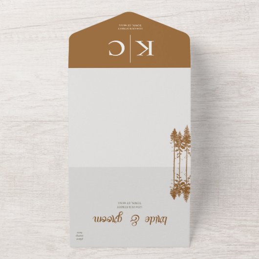 オールインワンの結婚式招待状 オールインワン招待状 (外側)