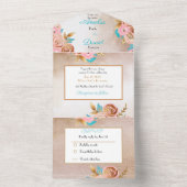 オールインワンの結婚式招待状 オールインワン招待状 (内側)