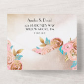 オールインワンの結婚式招待状 オールインワン招待状 (裏面)