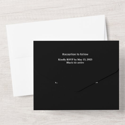 オールインワンの結婚式招待状 | スミス ブライズ オールインワン招待状 (裏面)