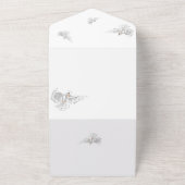 オールインワンの結婚式招待状 : ハト オールインワン招待状 (外側)