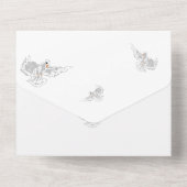 オールインワンの結婚式招待状 : ハト オールインワン招待状 (裏面)