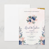 オールインワンの結婚式招待状 招待状 (正面/裏面)