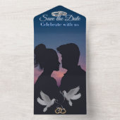 オールインワンの結婚式招待状（白紙） オールインワン招待状 (内側)