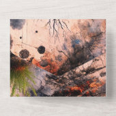 オールインワンの結婚式招待状 - 芸術的なデザイン オールインワン招待状 (裏面)