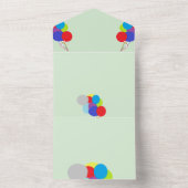 オールインワンの結婚式招待状 : 風船 オールインワン招待状 (内側)