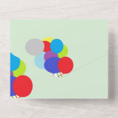 オールインワンの結婚式招待状 : 風船 オールインワン招待状 (裏面)