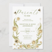 オールインワンの親になるためのBee QRコードベビーシャワー 招待状 (正面)