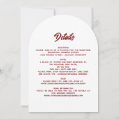 オールインワンの赤いレトロディスコグ루ーヴィーウェディング 招待状 (裏面)