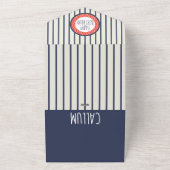 オールインワンの野球誕生日招待状 オールインワン招待状 (外側)