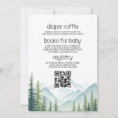 オールインワンアドベンチャー、ウッドランド・ベイビーシャワーを始める 招待状 (裏面)