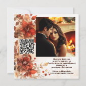 オールインワンイタリアン赤い結婚花 招待状 (裏面)