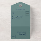 オールインワンウェディング招待 – シルバーユーカリ オールインワン招待状 (外側)